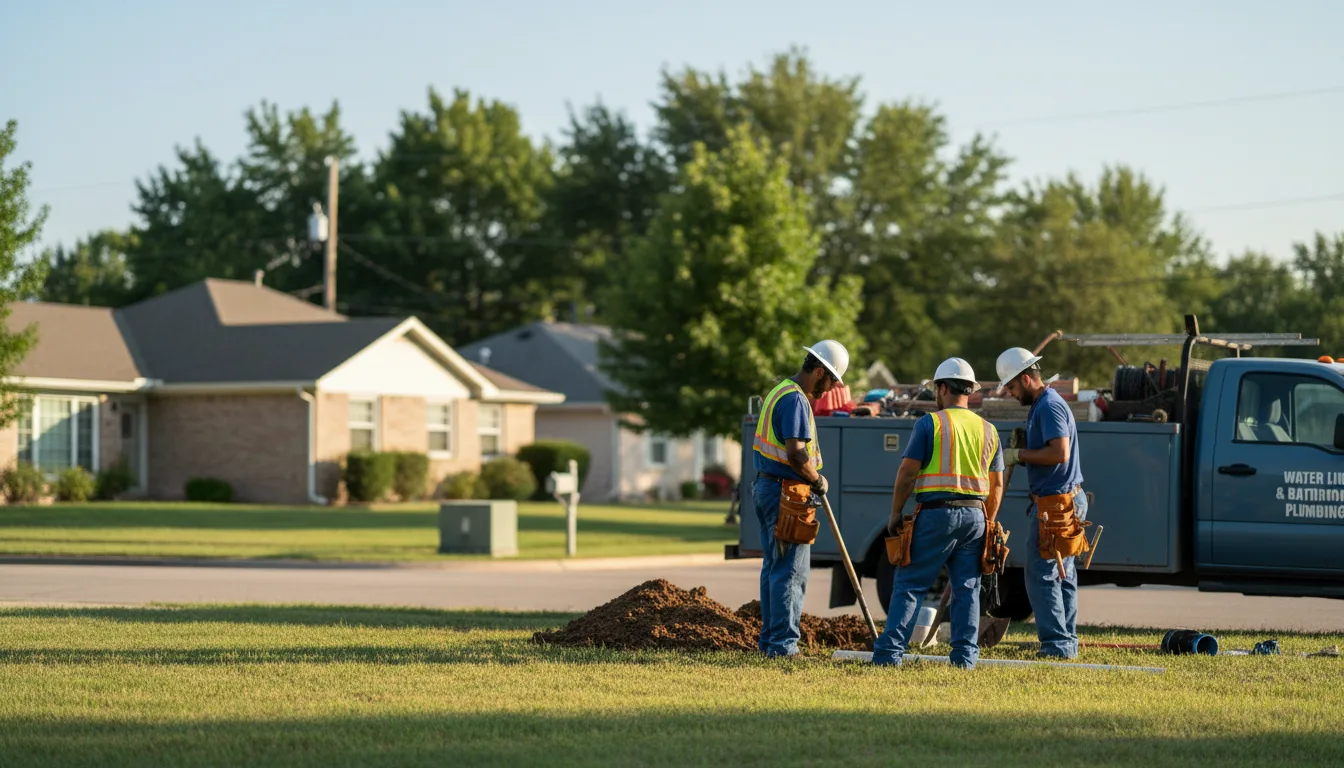 Residential water line and bathroom plumbing service in Dyer, AR